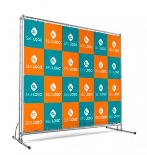 Backdrop em Lona Lona Tamanho Personalizado 4x0 Fosca Reforço Ilhós 