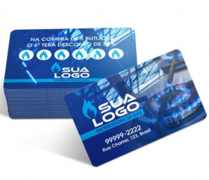 Cartão de Visita em PVC/PS/PET PVC/PS/PET Branco 0,3mm 410g 8,5x5,4 4x4 Colorido Frente e Verso   