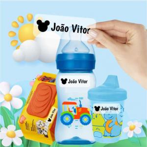 Etiqueta Escolar Personalizada Transparente VINIL TRANSPARENTE  4X0 BRILHO RECORTE 