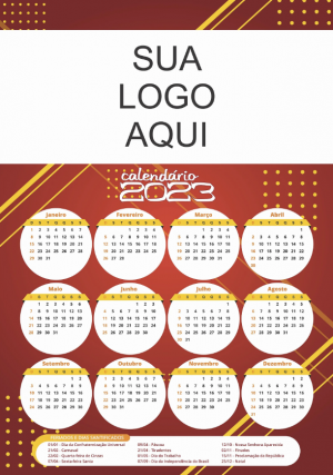 Folhinha de Parede Couchê 250g 200x280mm 4x0 Verniz Total Frente Corte Reto / furo 