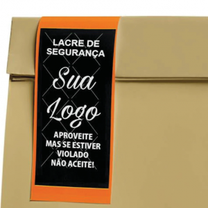 Lacre de Segurança Adesivo Couché Brilho 80g 100x35mm 4x0   