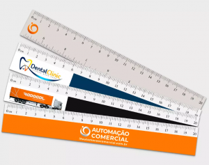 Régua Personalizada PVC/PS 54x210mm / 54x310mm 4x0 Verniz Total Frente Corte Reto 