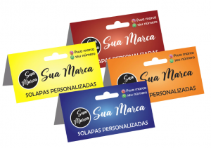 Solapa Personalizada Couchê 250g 98x88mm (aberta) 4x0 Verniz Total Frente Padrão 